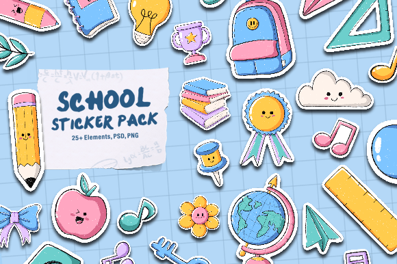 Download Cute School Sticker Pack - Premium Resources