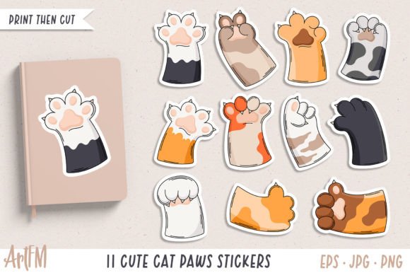 Download Cute Cat Paws Sticker Pack - Sticker pack Collection