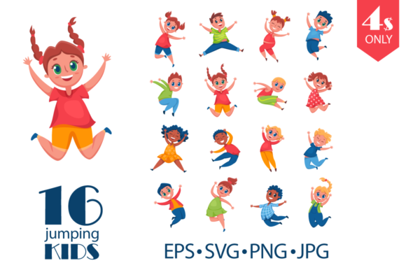 Download Happy Kids Jumping and Laughing - Kids jumping Collection