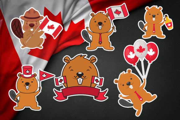 Download Canadian Beaver Canada Day Sticker Pack - Premium Resources